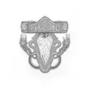 Handcuff with intricate patterns tattoo design idea