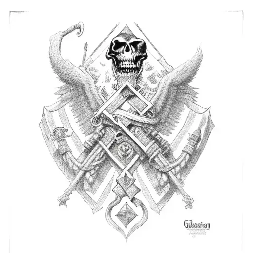 gadsdon flag and join or die shake tattoo design idea