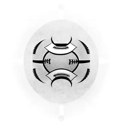 A tattoo of a football and a computer code intertwined, representing the fusion of your passion for college football and your occupation as a software engineer tattoo design idea