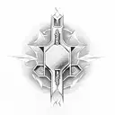Thors hammer tattoo design idea