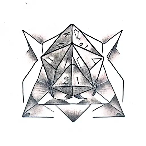 Polyhedral Dice, DND, Dungeonmaster tattoo design idea
