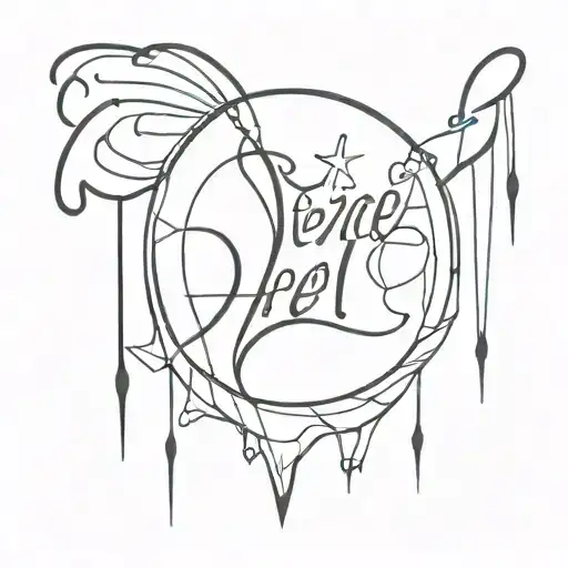 Incorporate lyrics from a favorite Pierce the Veil song into a design tattoo design idea