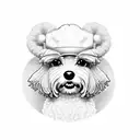 toy poodle tattoo design idea