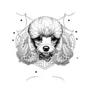 toy poodle tattoo design idea