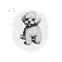 toy poodle tattoo design idea