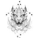 letter b and p  tattoo design idea