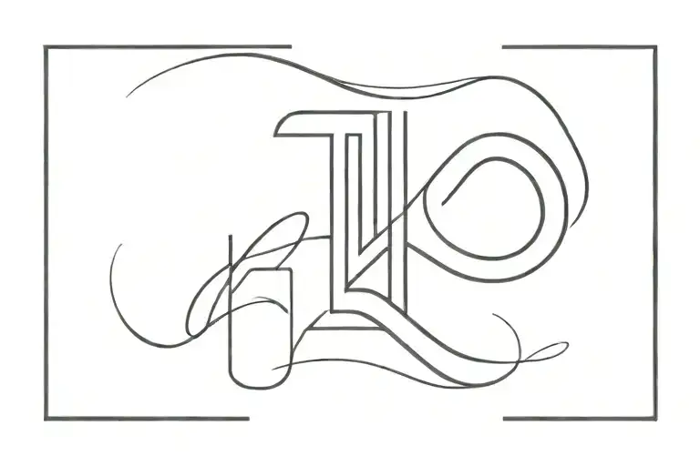 The number 47 melted into a barcode tattoo design idea