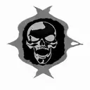 a skull and crossbones tattoo design idea