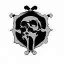 a skull and crossbones tattoo design idea