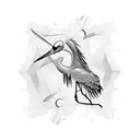 crane tattoo design idea