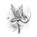 crane tattoo design idea