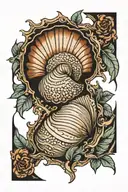 sea shell tattoo design idea