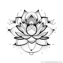 Lotus Flower men tattoo design idea