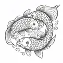 koi fish yin yang tattoo design idea