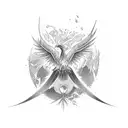 phoenix sleeve tattoo design idea