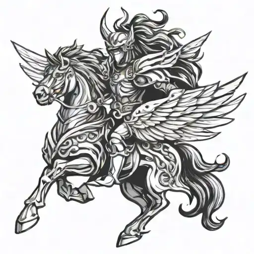 pegasus saint seiya armor tattoo design idea