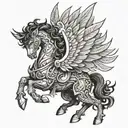 pegasus saint seiya armor tattoo design idea