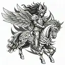 pegasus saint seiya armor tattoo design idea