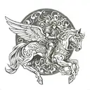pegasus saint seiya armor tattoo design idea