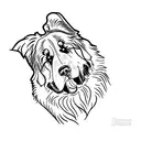 bernese mountain dog sleeping tattoo design idea