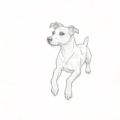 jack russell terrier tattoo design idea