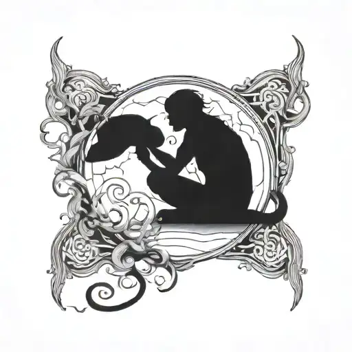 Loneliness symbolized tattoo design idea