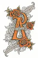 Adonis name written tattoo design idea