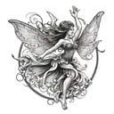 fairy dancing tattoo design idea