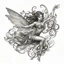 fairy dancing tattoo design idea