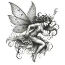 fairy dancing tattoo design idea