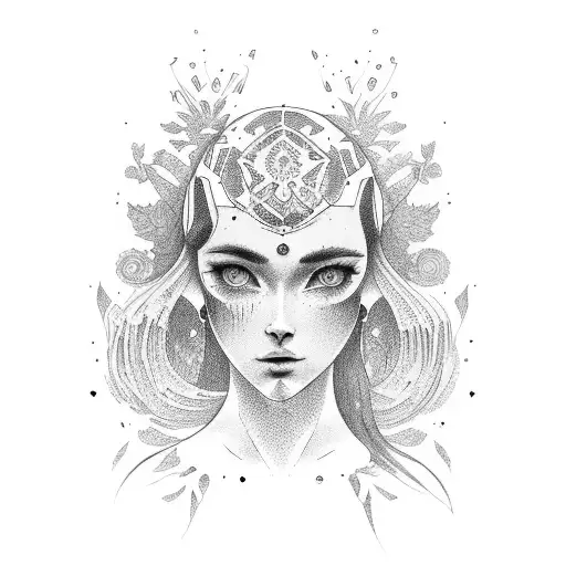 virgo tattoo design idea