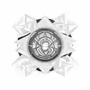 Stargate SG-1 earth Chevron tattoo design idea