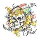 Name "Vishal Sharma" tattoo design idea