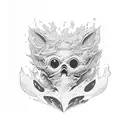 dark deku tattoo design idea