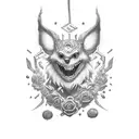 dark deku tattoo design idea