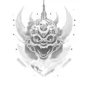 dark deku tattoo design idea