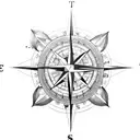 A compass integrated with a heart, symbolizing the love for exploration and fitness tattoo design idea