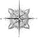 A compass integrated with a heart, symbolizing the love for exploration and fitness tattoo design idea