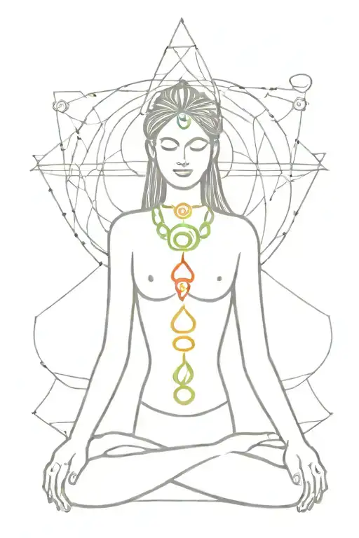 seven chakras overlapping shiva tattoo tattoo design idea