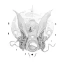 alien surfing  tattoo design idea