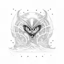 alien surfing  tattoo design idea