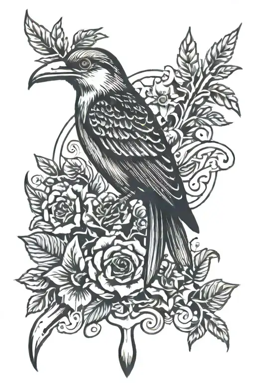 bird bone tattoo design idea