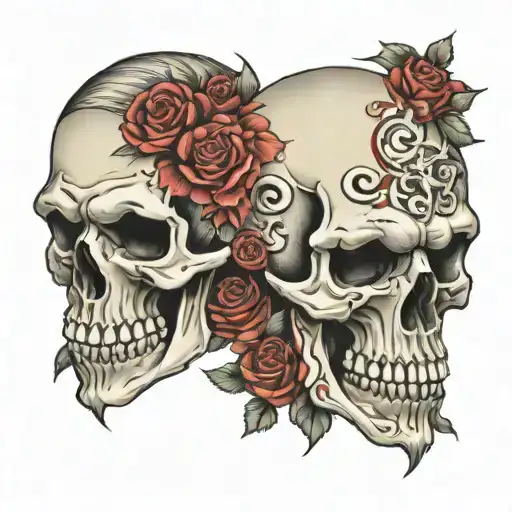 skull zombie head tattoo tattoo design idea