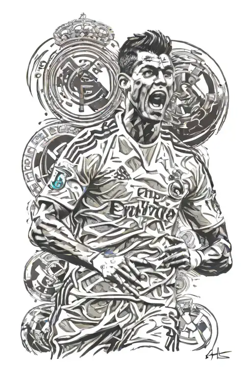 Real madrid Cristiano Ronaldo tattoo design idea
