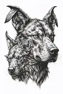 cerberus head tattoo design idea