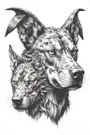 cerberus head tattoo design idea