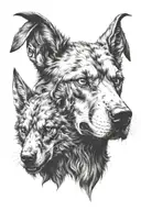 cerberus head tattoo design idea