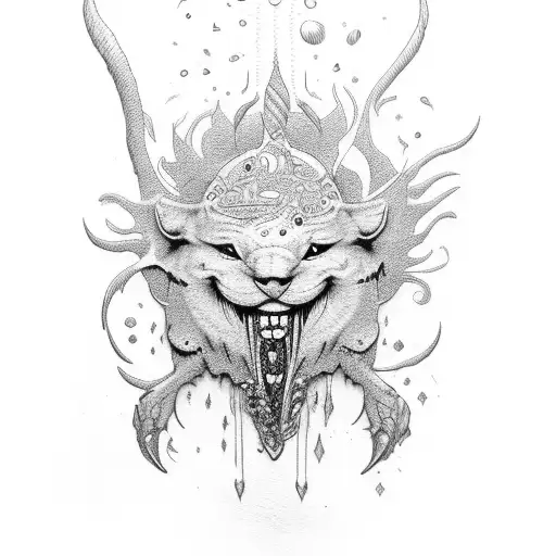 giggles over stress tattoo design idea