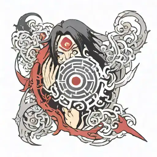 Itachi uchiha sharingan tattoo design idea