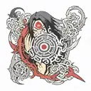 Itachi uchiha sharingan tattoo design idea